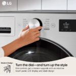LG - 5 cu. Ft  Front Load Washer in Stainless - WM5800HVA - Image 8