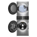 Whirlpool - 5.2 cu. Ft Washer and 7.4 cu. Ft Vented Electric Dryer WashTower in Silver - YWEF5727TR - Image 2